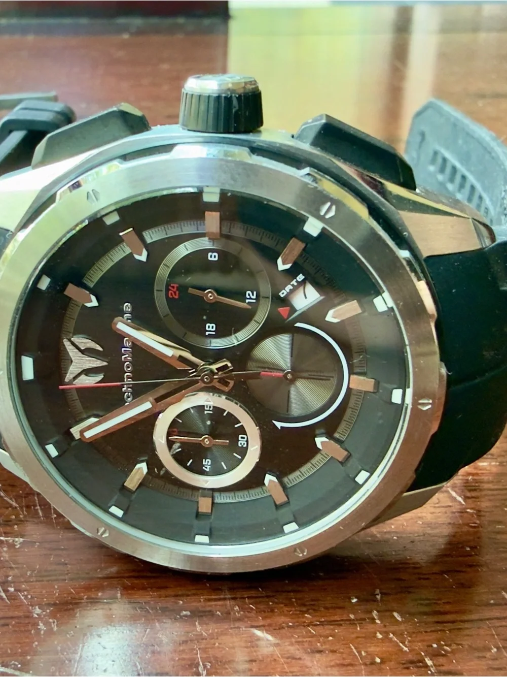 Men's Black Chronograph Sport Watch - Unbranded